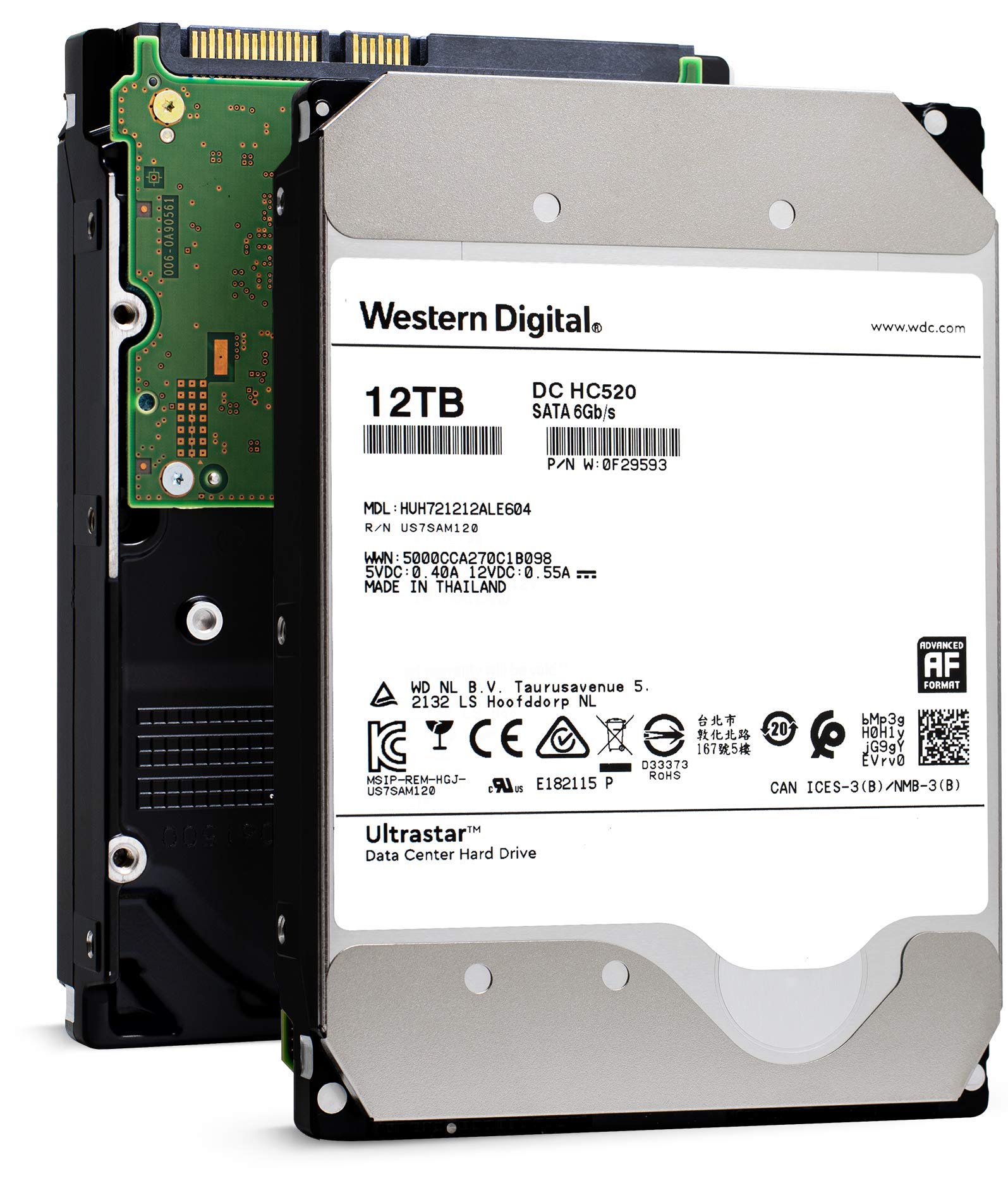 Amazon | HGST WD Ultrastar DC HC520 12TB HDD 7200 RPM SATA 6Gb/s